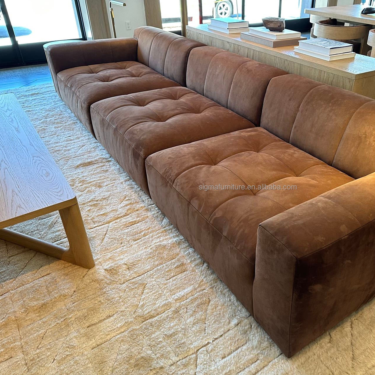 Fabric Velvet Material Modern Three Pieces Modular Sofa Living Room Sofa