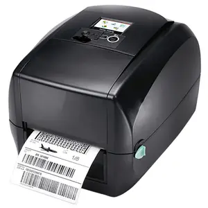 RT700I Printer kode batang, Printer termal asli Desktop 203 dpi tahan lama dengan pemotong untuk mesin Printer pita