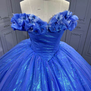 Mumuleo Bleu <span class=keywords><strong>Fairy</strong></span> <span class=keywords><strong>Tail</strong></span> Inspiré Quinceanera Robes Azul Vestidos De 15 Quinceaneras Xv Anos 2025 Debutantes Para 15 - Product Image 5