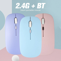 Clavier et souris de jeu sans fil X521-1 LED Mini 78 touches avec emplacement BT, rechargeable, design ultra-fin