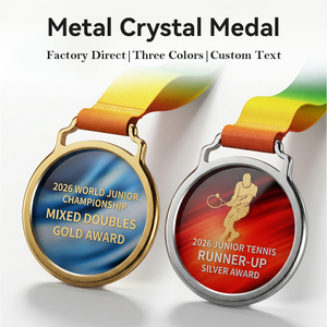 Medaglia in Cristallo e Metallo Personalizzata, Premio Inciso per Competizioni di Scacchi, Medaglia d'Oro, Argento, Bronzo per Campioni Sportivi - Product Image 3