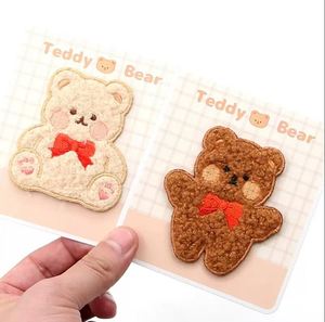 Manufacturer Custom 3D <b>Cute</b> Plush <b>Bear</b> Personalized Embroidery Chenille Patches for Clothing Scarf Decoration - Product Image 1