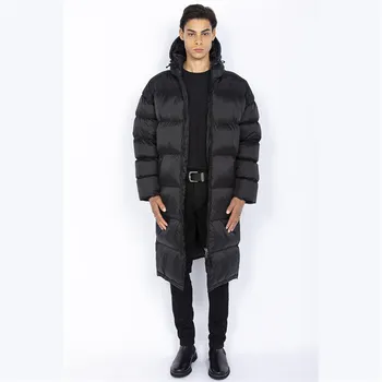 Men Winter Long Puffer Jacket Mens Warm Coat Hooded Parkas Windproof Outerwear Snow Wear High Quality Men's Clothing