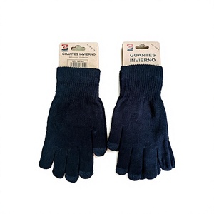 ERPS.L. Guanti Touchscreen da Uomo Completamente Neri Confezione da 12 Pezzi per l'Inverno in Acrilico Prodotti in Cina Modello 28704 - Product Image 1