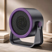 Mini radiateur de bureau 220V, chauffage électrique certifié, ventilateur cylindrique avec support en U, chauffage personnel pour bureau