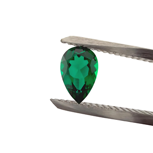 Peras esmeralda de Zambia cultivadas en laboratorio, piedras preciosas sueltas hidrotermales en forma de pera para joyería, Esmeraldas creadas de 3x4mm a 12x20mm - Product Image 6