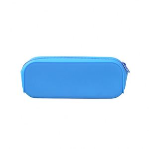 Silicone Pencil Case Large Capacity Customized Logo Zipper Simple Study Stationery Organizer Cute Pouch <b>Bag</b> Multi Functional - Product Image 1