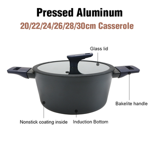 Chất lượng cao 5 pcs không dính kim cương bề mặt <span class=keywords><strong>Cookware</strong></span> Set với Kính màu Xanh Nắp cổ điển phong cách thiết kế - Product Image 4