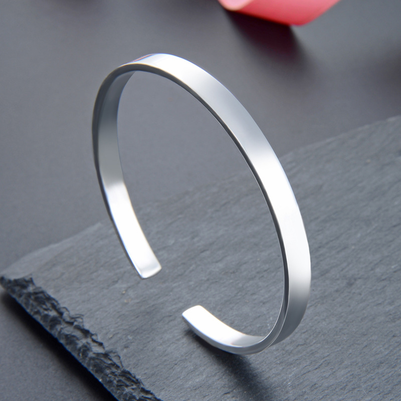 【ゆし】BLANK SPACE Bangle Silver925 Wish Jewelry Punk Hip Hops Luxury S925 Sterling Silver Open Bangle