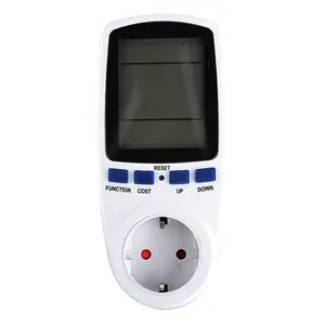 Germany type Home Electricity Monitoring power energy meter digital lcd display measuring plug socket