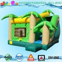 5 en 1 Châteaux combinés de toboggan gonflable sautant sur mesure à vendre