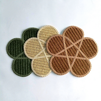 Sous-verres et sets de table en papier brun de forme irrégulière, isolants thermiquement, 38 cm, style moderne et simple, pour mariages, jardins d'enfants et tables à manger
