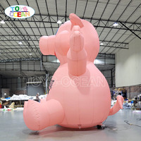 Mascotte géante gonflable personnalisée cochon rose avec ventilateur intégré, modèle animal publicitaire de la marque TOYS-OCEAN, taille personnalisable