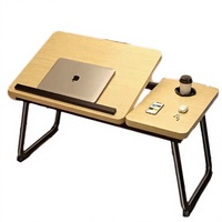 Table de lit pliable et réglable en bois GRACECOASTER, table d'étude pour dortoir, bureau d'ordinateur à domicile, support de tasse pour fenêtre en baie pour enfants