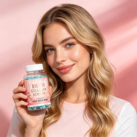 Gummies à la biotine pour cheveux, peau et ongles, soutien nourrissant pour la peau, 60 unités, complément alimentaire OEM