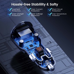 Cargador de Coche de Carga Rápida con Doble Puerto Tipo C para iPhone 17/16/15/<span class=keywords><strong>14</strong></span>/13/12/11 <span class=keywords><strong>Pro</strong></span> <span class=keywords><strong>Max</strong></span>, <span class=keywords><strong>iPad</strong></span>, Samsung Galaxy Pixel, Android - Product Image 4