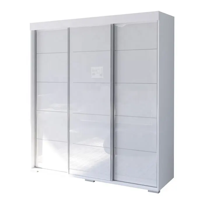 3 sliding doors modern high gloss simple wardrobe designs