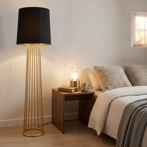 Lampadaire en métal à fil rond en laiton AK en laiton fini grande pièce au prix de gros pour décor de chambre/décor de bureau - Product Image 1