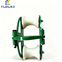 Bloc de tirage de câbles YILI robuste à double roue, rouleau aérien professionnel pour la pose de lignes électriques, outil manuel pour électricien
