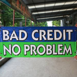 Pancarta colgante de PVC de vinilo grande portátil con líneas de puntada y ojales para trabajo al aire libre - Product Image 2