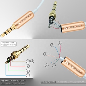 Mini conector de cable de enchufe macho estéreo de 3,5mm, conector de cable de enchufe estéreo de 4 pines con carcasa de aluminio, enchufe de auriculares - Product Image 6