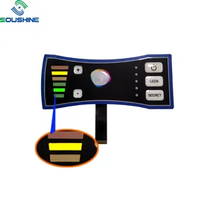 Пользовательский Водонепроницаемый светодиодный мембранный переключатель с подсветкой, светодиодный мембранный переключатель с нажимной кнопкой для электронных весы со светодиодами