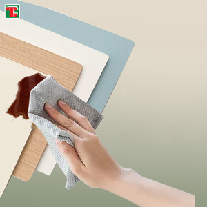 Veneer Grain Look Dining Plates Wood Furniture Manufacturer <strong>High</strong> <strong>Gloss</strong> Uv <strong>Laminate</strong> <strong>Sheet</strong> 15Mm <strong>4X8</strong> Mdf 18Mm <strong>Melamine</strong> Board - Product Image 5