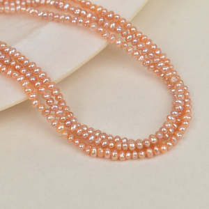 Collier WENCHI 1189 en perles d'eau douce naturelles de 2-3 mm, petites perles, accessoires de bijoux, 36 cm, couleur rose naturel - Product Image 2