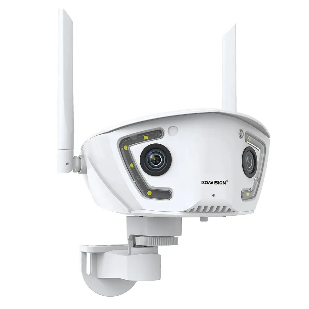 Caméra WiFi HD 4MP à double objectif 180 degrés grand angle panoramique Protection de sécurité Caméras de vidéosurveillance Détection de mouvement CCT