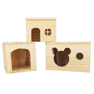 Jaula de madera de conejo para mascotas, casa de hámster con ventana, jaula de animales pequeños, chinchilla y casa de conejillo de indias, <span class=keywords><strong>nueva</strong></span> - Product Image 4