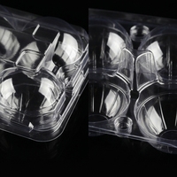 Caja de Embalaje Ecológica de PET de Alta Transparencia con Tapa Transparente y Cierre de Hebilla, 6 Piezas, 80*60mm, para Mini Kiwi, Repostería, Postres y Pasteles Pequeños