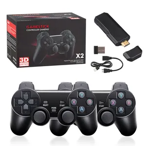 Console de jeu vidéo 2.4G sans fil Controller HD Game Stick Box 4K 10000 jeux 64GB Classic Retro TV jeux pour FC PS1 GBA