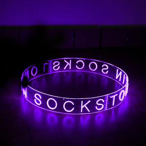 Decoración de Techo para Bares, Luces de Neón <span class=keywords><strong>Circulares</strong></span>, <span class=keywords><strong>Letreros</strong></span> <span class=keywords><strong>Luminosos</strong></span> LED, Lámparas Colgantes, Personalizadas - Product Image 3