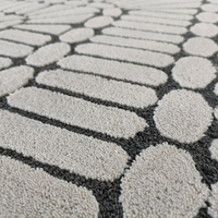Hochwertiger Handgetufteter Hochflor-Teppich mit Schlingenstruktur, Flammhemmend, für Hotelzimmer, aus 100% Neuseeland-Wolle