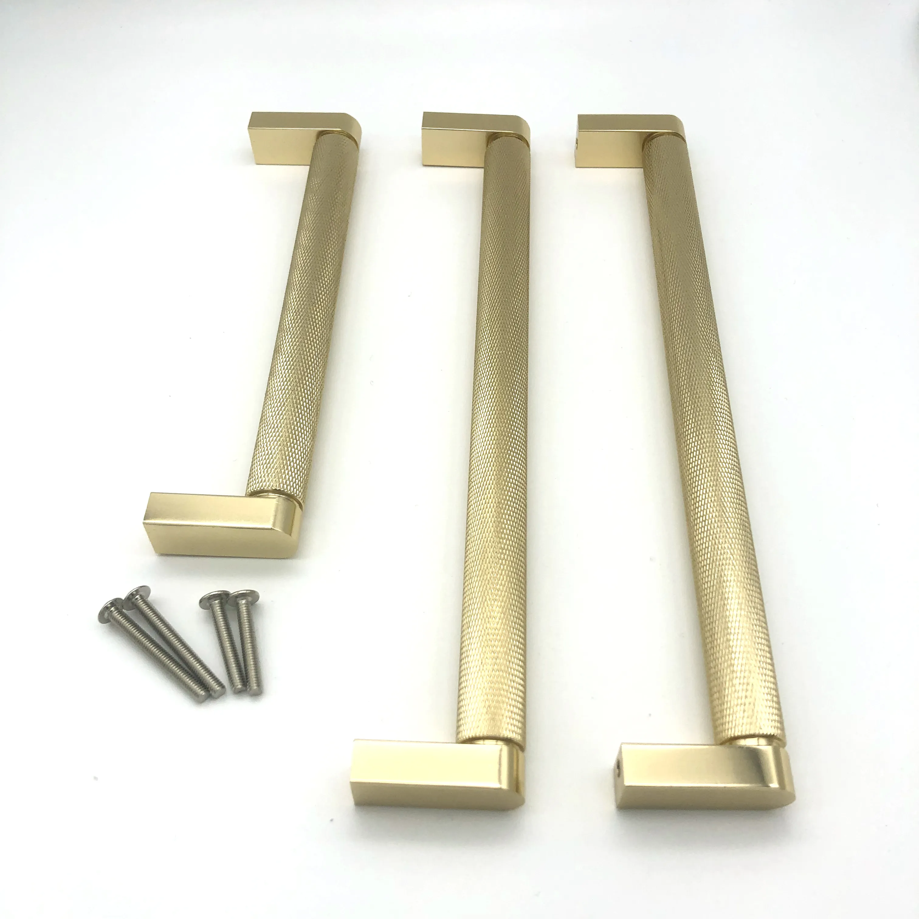 Brass vàng Thanh đường kính 14mm 16mm xử lý sang trọng nhà trang trí Tủ ngăn kéo tủ chống trượt có khía xử lý và knobs