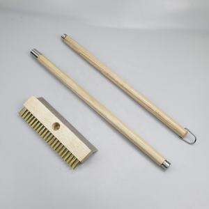 Brosse pour <span class=keywords><strong>four</strong></span> à pizza avec grattoir et 2 poignées <span class=keywords><strong>d</strong></span>étachables pour le <span class=keywords><strong>nettoyage</strong></span> commercial, cuisines, restaurants, étagère de barbecue ou tout grill - Product Image 4
