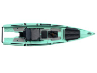 Kayak de pêche professionnel de nouvelle conception avec moteur, matériau HDPE, capacité de 250 kg, utilisation multi-eaux, skiff solo
