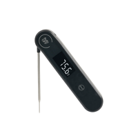Thermomètre à viande pliable avec sonde SUS304, lecture instantanée rapide en 0,6s, 0,3 ° Écran LCD rétroéclairé étanche IP66 de haute précision pour barbecue