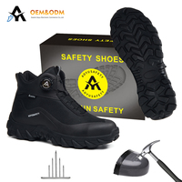 Chaussures de sécurité unisexe ultra-légères 500g avec embout en acier, système de réglage rapide, anti-perforation, respirantes et confortables pour l'usine