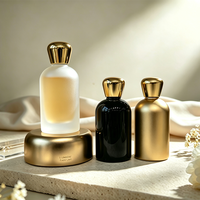 Flacon de parfum en verre de luxe rose vif 100 ml avec pompe et nouveau couvercle – Design tendance et personnalisable