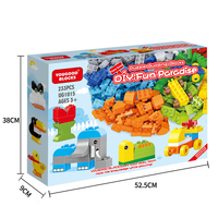Ensemble de blocs de construction animaux grande taille en gros, 233 pièces, jouet éducatif en briques de construction, livraison directe d'usine pour enfants de 3 ans et plus