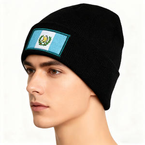 Bonnet unisexe personnalisé en jacquard 100 % acrylique avec drapeau national brodé, idéal pour les <span class=keywords><strong>voyages</strong></span> et la plage en hiver - Product Image 4