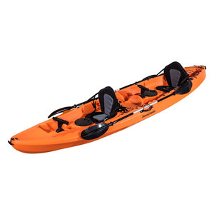 Kayak pour trois personnes 4M+ Canoë de pêche en plastique durable pour lacs et rivières avec pagaie - Product Image 4