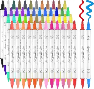 48 Kleuren Acrylverf Pennen Dubbele Tip Verf Pennen Acryl Acryl Verf Pennen Set Voor Kinderen En Kinderen