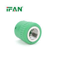 IFAN Raccord femelle en acier inoxydable SS304 pour raccordement PPR 20-110mm, couplet fileté, vente chaude, raccords PPR pour l'eau de bâtiment