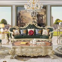 Königliche europäische Luxus möbel Wohnzimmer Sofa chinesisches Sofa Leder Foshan antikes Holzsofa Wohnzimmer möbel