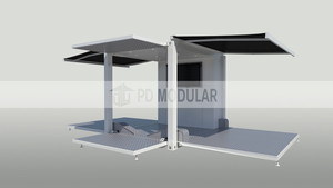 Rapidamente assemblato facilmente smontato case mobili Container per Street cafè carrelli per la colazione temporanea per le imprese all'aperto - Product Image 3