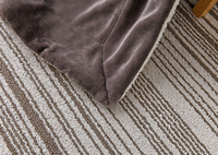 Plaids en flanelle douillette et moelleuse en polyester sherpa double couche de qualité supérieure pour l'hiver