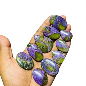พลอยสติชไทต์ธรรมชาติ FAIJAN GEMS แบบหลวม ทรงคาโบชอง ขัดเงา รูปทรงผสม หลายขนาด คริสตัลสำหรับทำจี้เครื่องประดับ - Product Image 1