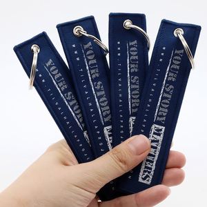 Porte-clés en tissu tissé personnalisé avec logo, style jet tag patriotique pour club de vétérans, pour souvenirs des vétérans américains - Product Image 4